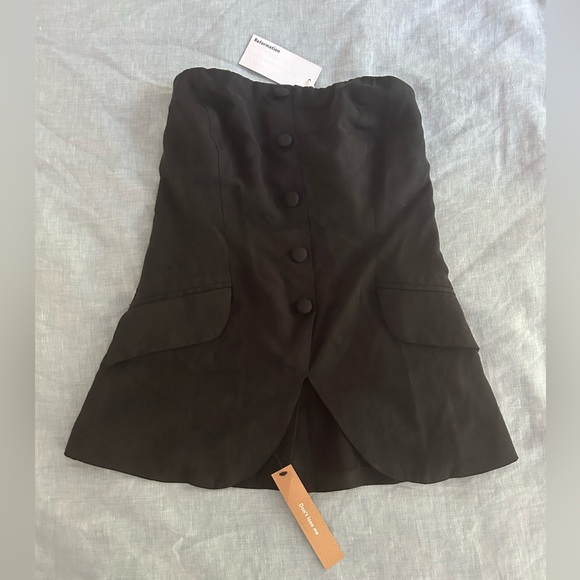 Reformation Tonya Top in Black Size 2 Strapless Tube Top vest top blazer - Picture 2 of 10